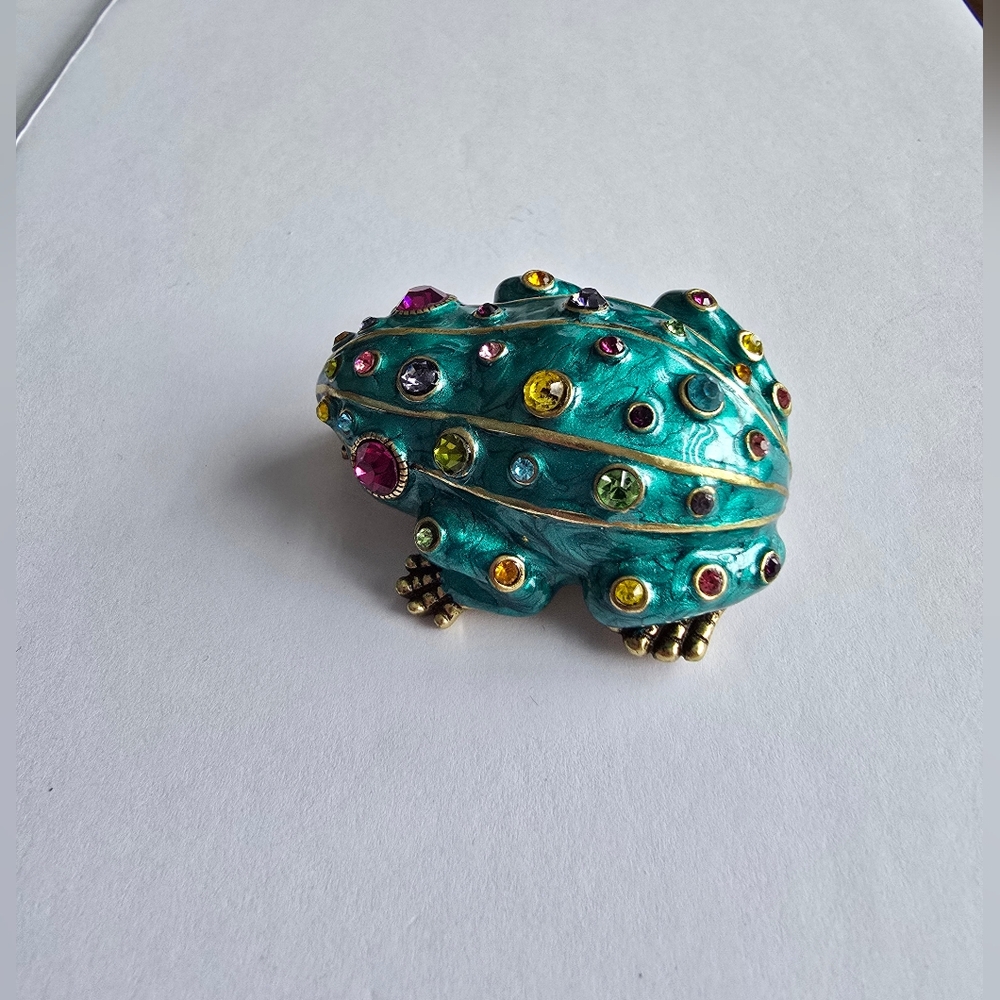 Heidi Daus Brooch Collection 1 Turtle, Frog,  Dragonfly Brooch Box Set - Picture 13 of 13